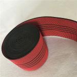 Buy cheap 3 Inch Sofa Elastic Webbing 70mm Width Red 50%-60% Elongation With Black Lines from wholesalers