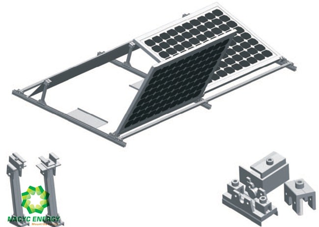 Simple Design Universal Clamps Flat Rooftop Solar Systems Penetration Free
