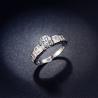 Buy cheap CZ with Big Round Zircon Ring Elegant Women Wedding Rings High Quality Delicate Gift Ring Fashion AAA CZ RIng Jewelry from wholesalers