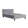 Buy cheap Lambeth Grey Velvet Sleigh Storage Ottoman Bed Frame Double King Size from wholesalers
