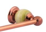 Hotel and Family Brass Bathroom Accessory Single Towel Bar With Boulder Handle