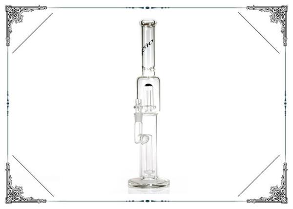 Buy cheap Toro 18 Inch Tall Glass Smoking Pipes With Double Showerhead Perc Bongs Wholesales from wholesalers