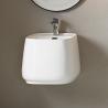Buy cheap Hand Wash Ceramic Wall Hung Basin Modern Special Shaped for Bathroom from wholesalers