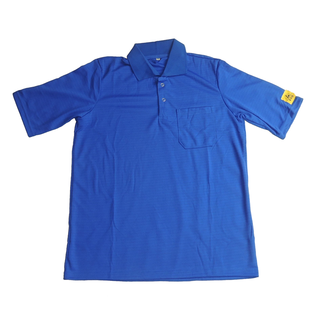 EN 61340 Static Dissipative ESD T Shirt With 10E6-8 Antistatic Glove