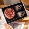 Buy cheap Flower Design Ceramic Valentine Gift Set For Girls 200 Ml Cup And Saucer With Gift Box from wholesalers