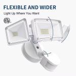 20w 28w 39w Garden 3 Head Led Security Lights Motion Sensor Outdoor Adjustable