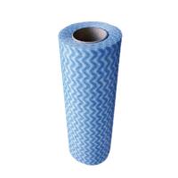 Buy cheap 120gsm Blue Wave Printing Non Woven Spunlace Viscose Polyester product
