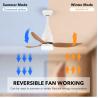 Buy cheap Decorative Flush Mount LED Ceiling Fan , DC Ceiling Fan With Light And Remote from wholesalers
