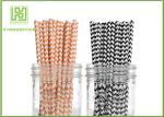 Disposable Colored Paper Straws , Paper Drinking Straws Bulk For Baby Shower 197