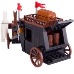 ABS children gifts medival emperor soldier figures military carriage building