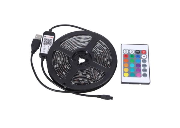Buy cheap Hot sale smart bright 5050 RGB bedroom DC12V 5m music strips light kit non waterproof Bluetooth rgb led strip from wholesalers