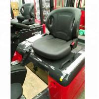Buy cheap Forklift Spare Parts PVC Leather black color forklift seat with adjustment of product
