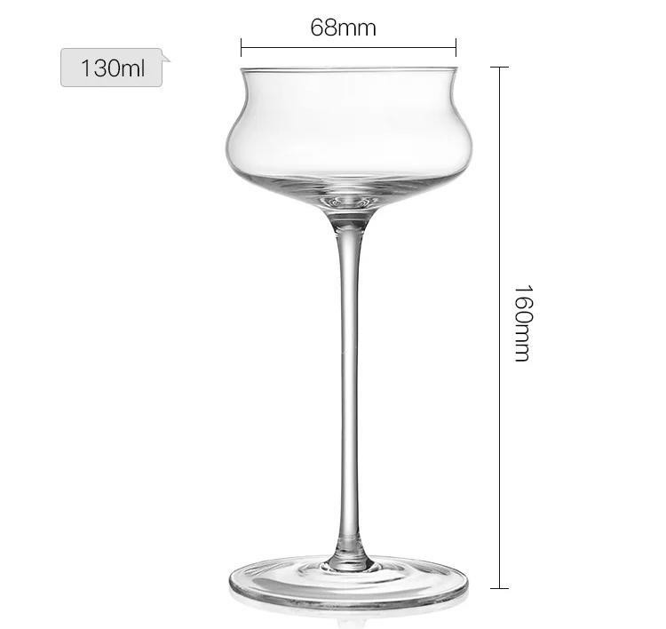 Transparent BPA Free Cocktail Glass Wine Cup Set Bar 130 Ml