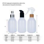 White Trigger Sprayer Bottles 60ml 120ml 225ml Clear Plastic Spray Bottles