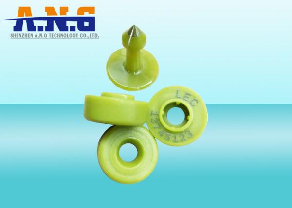 Buy cheap Yellow Read LF TPU Rfid Animal Tags,Cow / Sheep / Cattle Ear Tags Custom Chip from wholesalers