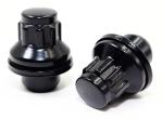 Carbon Steel Black Acorn Seat Lug Nuts Locks 12x1.5 W/Key 1.47" Mag Washer