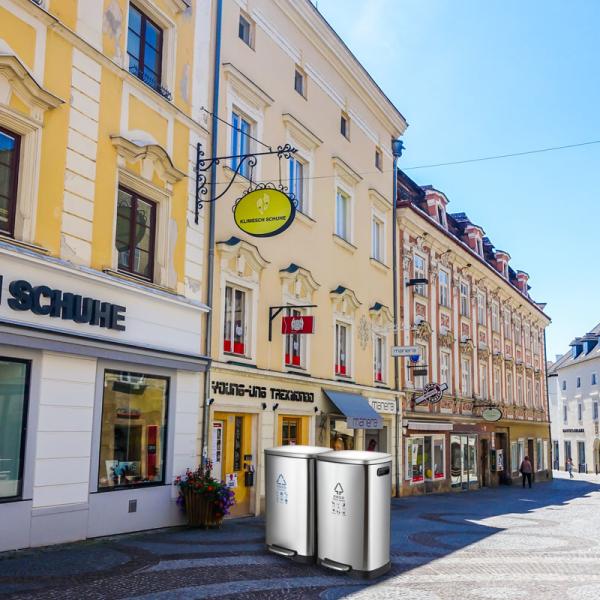 Buy cheap 100 Liter 673mm Height Stainless Steel Outdoor Trash Can from wholesalers