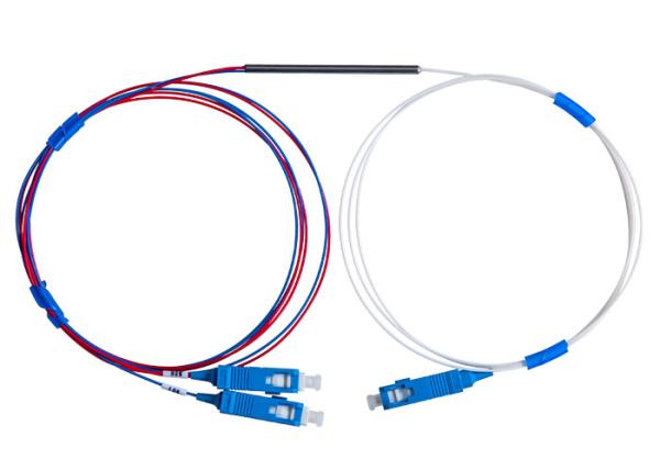 Quality CATV Network Optical WDM FBT 10/90 1×2 Coupler Fused Tapered Splitter Bundles for sale