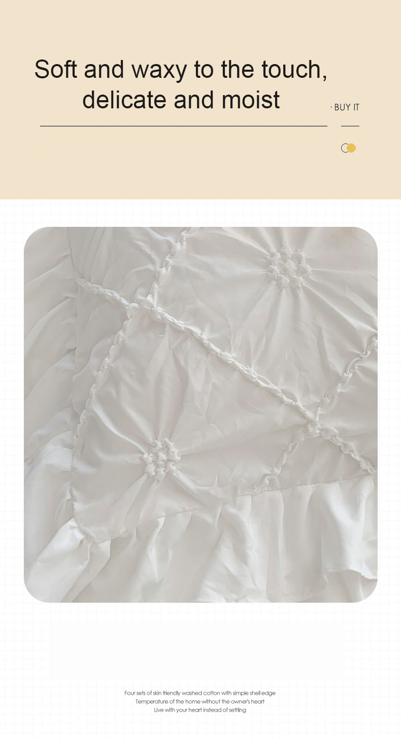 Air-permeable 7 Pieces Fluffy Duvet Quilt Bedding Set with Matching Curtains