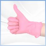 Pink Synthetic Nitrile Sterile Hand Gloves In Oral Dental Examinations