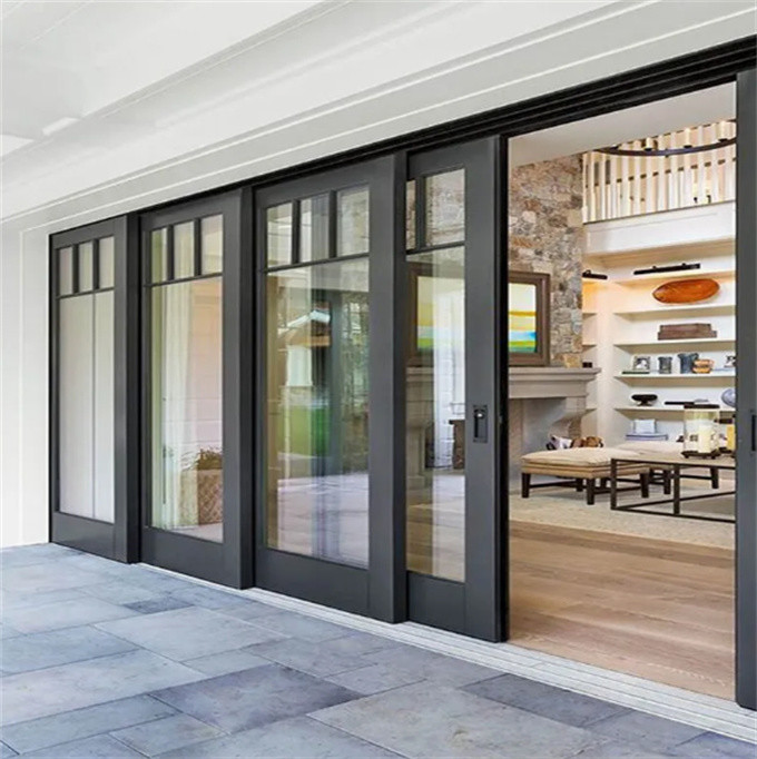 Commercial Aluminum Alloy Waterproof Sliding Doors For Dining Room