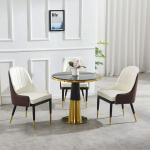 Modern Style Stainless Steels Round Marble Hotel Negotiation Table