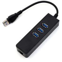 Buy cheap RJ45 Gigabit Ethernet Plastic ABS 3 Port USB 3.0 HUB product