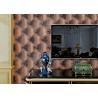 Buy cheap 3D Effect Embossed Vinyl Wallpaper Leather Pattern for TV Background from wholesalers