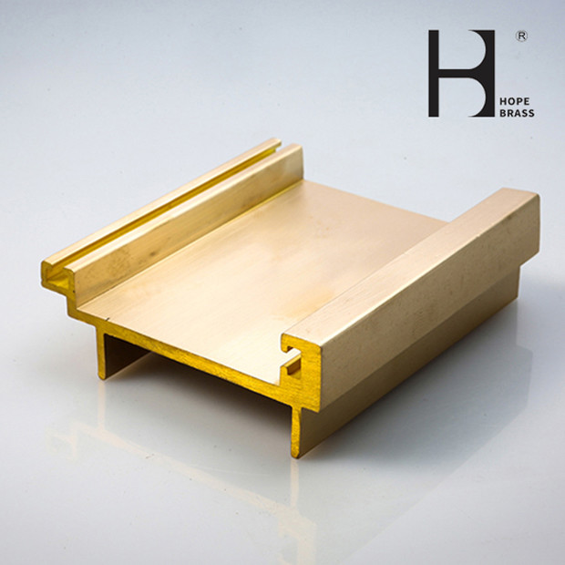 Etch-proof Customized Copper Alloy Casement Window And Door Profile Brass Extrusion Profiles for door and window ODM