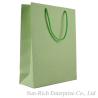 Buy cheap Custom Solid color Light green hand paper bag shopping bag from wholesalers