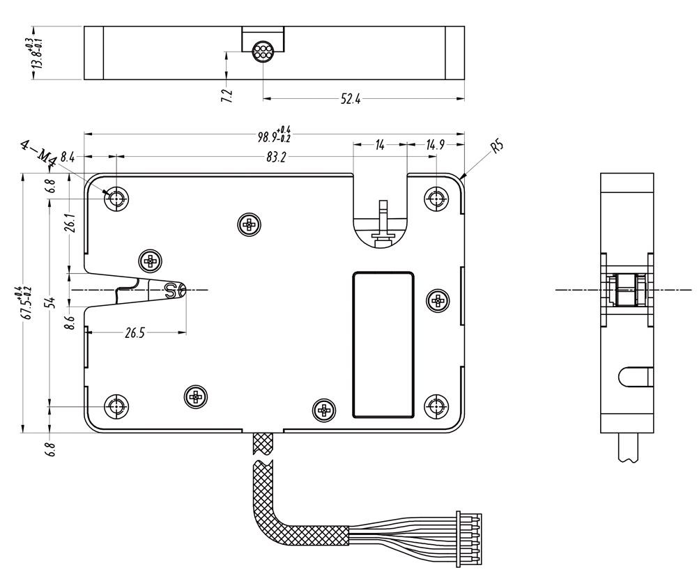 Electronic DC 12V Parcel Locker Magnetic Rotary Latches