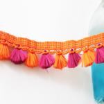 Colorful Embroidery 4cm Polyester Tassel Fringe Trim