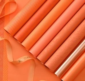 Buy cheap Orange Halloween flower wrapping paper from wholesalers