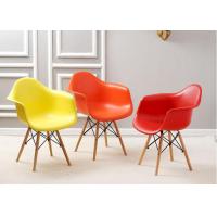 Buy cheap Non Slip Beech Wood Chair , White Plastic Dining Chairs With Wooden Legs product