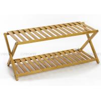 Buy cheap Bamboo 30cm Height 28cm Width 2 Layer Modern Shoe Rack product