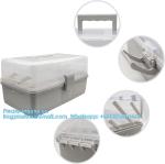 Sewing Box Three Layers, Plastic Craft Organizers And Storage, Multifunction
