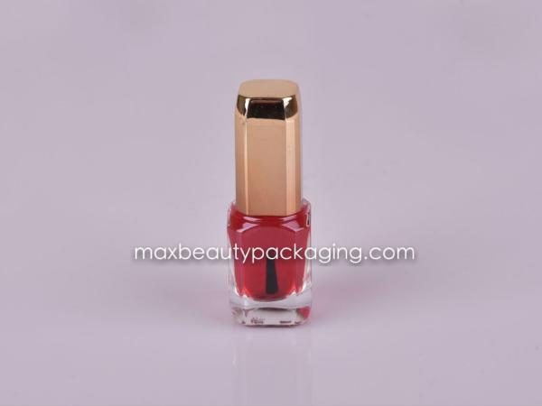 Buy cheap metallic gold nail polish cap 12ml nail polish square bottle nail polish packaging plastic cosmetic container from wholesalers