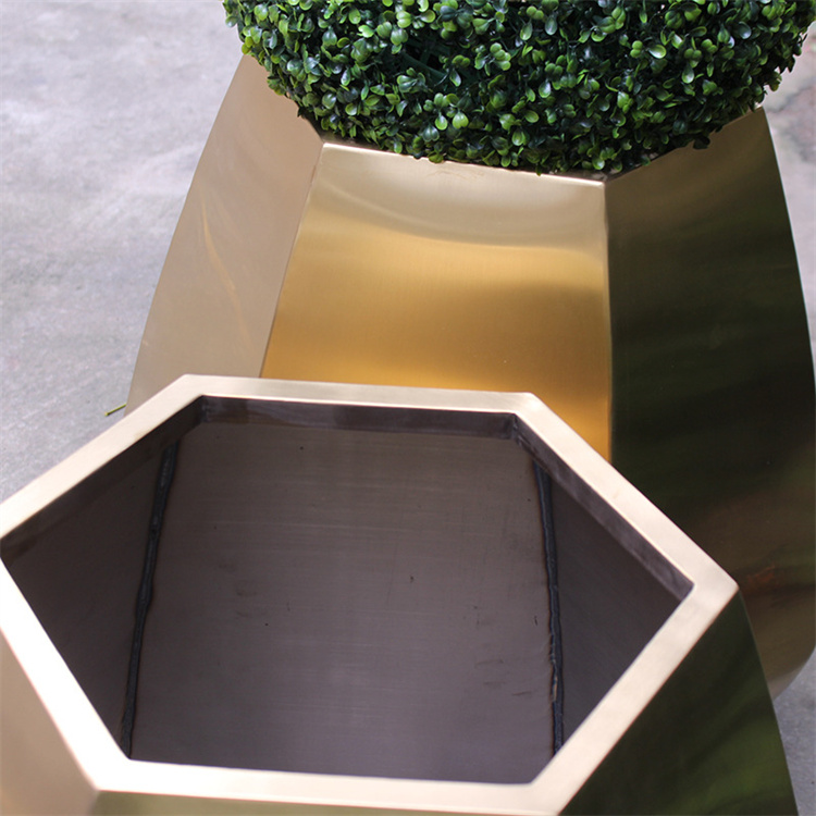 Elegant outdoor round metal flower pots planters for sale