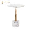Buy cheap White Natural Marble Top Movable Coffee Table 50cm Classic Style from wholesalers