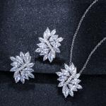 Silver Color Necklace Chains English Letter Alphabet Neck Pendants Women CZ