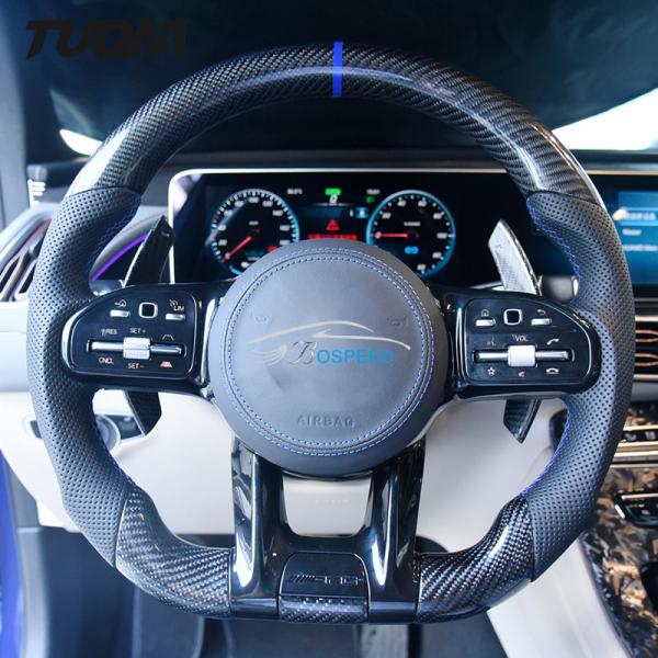 Buy cheap Mercedes Benz Carbon Fiber Steering Wheel Black Perforated Leather OEM from wholesalers