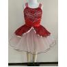 Buy cheap Little Girl Dance Clothes Red Color Custom Made Design About 0.22kg from wholesalers