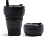 Collapsible Travel Cup - Sage Green, 12oz / 355ml - Leak-Proof Reusable To-Go