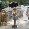 Buy cheap Bronze Umbrella Girl Statues Garden Water Fountain Life Size Beautifu Metal Decoration Outdoor Design Modern from wholesalers