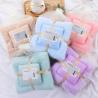 Buy cheap Custom Green Microfiber Towel Set High Density 2-Piece Coral Velvet 70*140cm 35*75cm from wholesalers