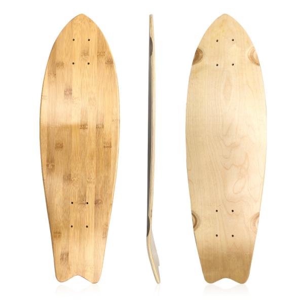 Buy cheap 28inch Fish Tail Mini Cruiser Blank Skateboard Decks Canadian Maple Single Kick from wholesalers