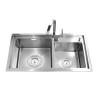 Buy cheap Topmount Stainless Steel Sink With Double Bowl Drainer Basket / Faucet Included from wholesalers
