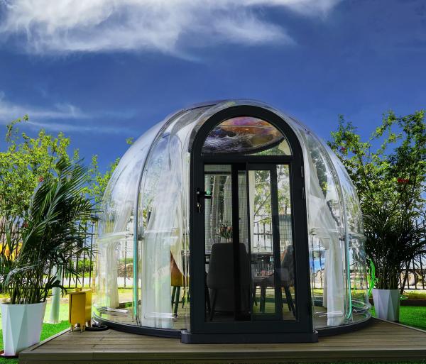 Buy cheap Hotel Transparent Polycarbonate Luxury Prefabricricated Prefab Set Living Dome House from wholesalers