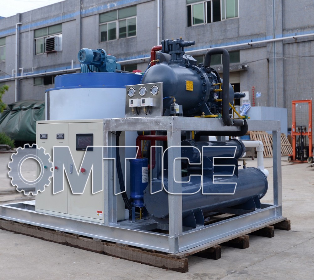2250 KG Large Capacity 10 Ton Flake Ice Machine For Freshwater And Saltwater