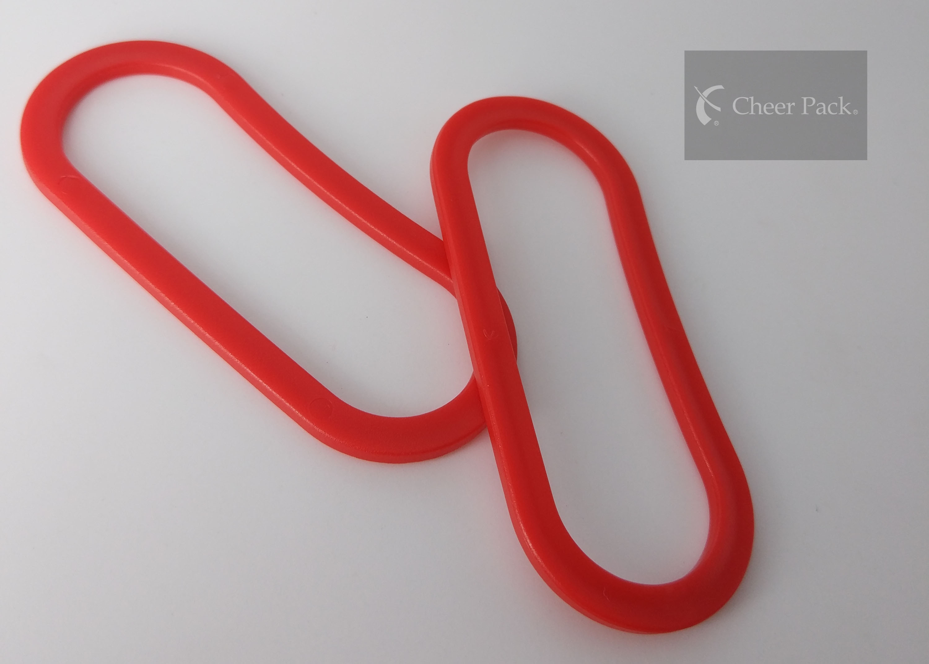 Red Color Shopping Bag Carry Handle , Plastic Handles For Bags 3.5cm Width